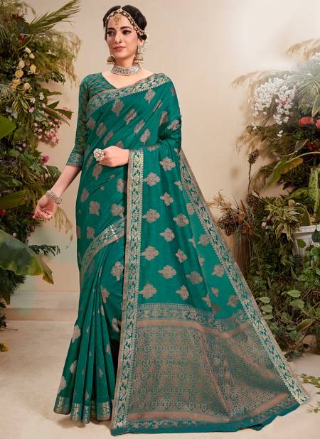 Sea Green Colour ASHIKA MADHULIKA 2 Designer Fancy Cotton With Resham Work Festive Wear Saree Latest Collection 50